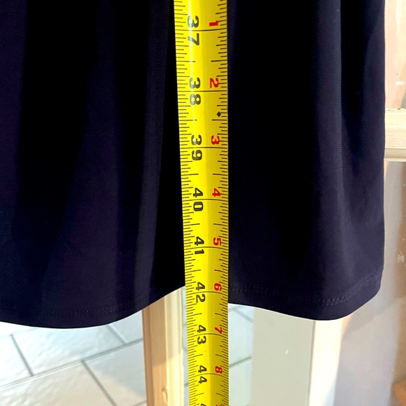 NWT. R & M Richards Navy blue embellished faux wrap dress. Size 20 - Picture 8 of 8